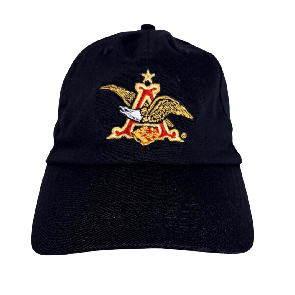 Anheuser-Busch Budweiser St. Louis Brewery Black Strapback‎ Hat & Eagle Logo